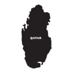 qatar map icon vector