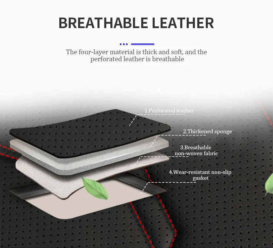 SEAMETAL Luxury Car Seat Cover PU Leather Seat Cushion Covers Universal Auto Interior Seats Protection Pad Mat Four Seasons - Image 15