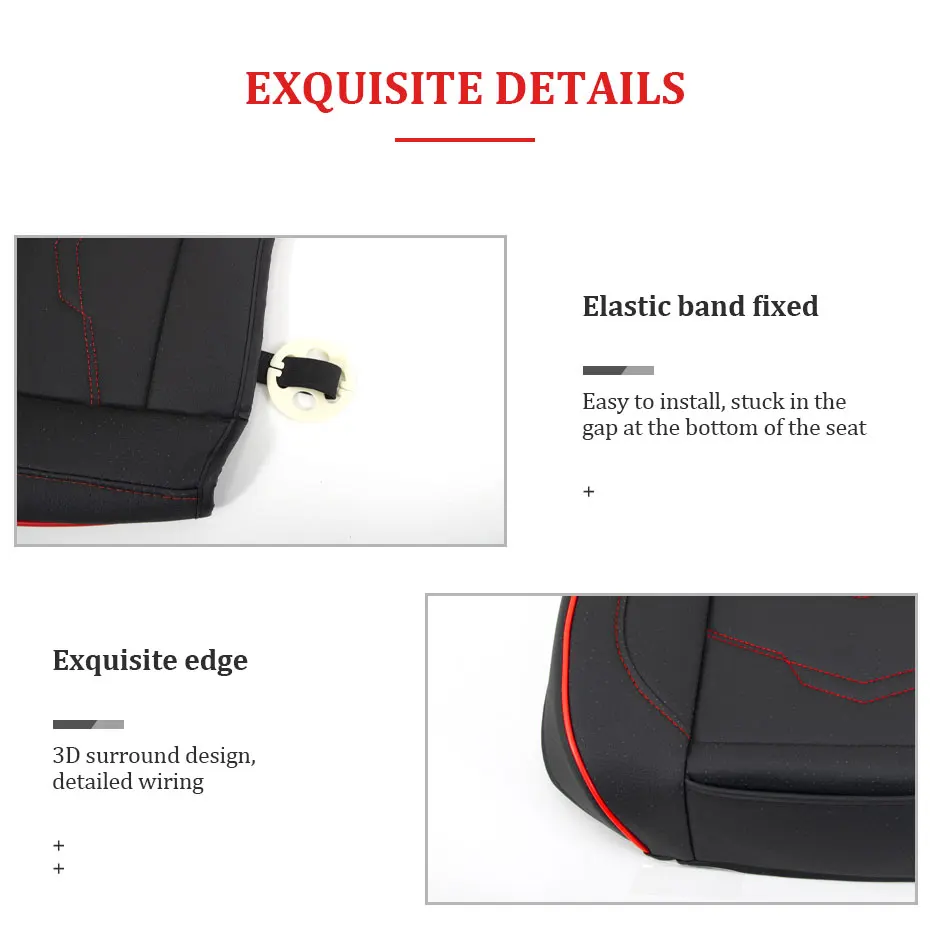SEAMETAL Luxury Car Seat Cover PU Leather Seat Cushion Covers Universal Auto Interior Seats Protection Pad Mat Four Seasons - Image 22