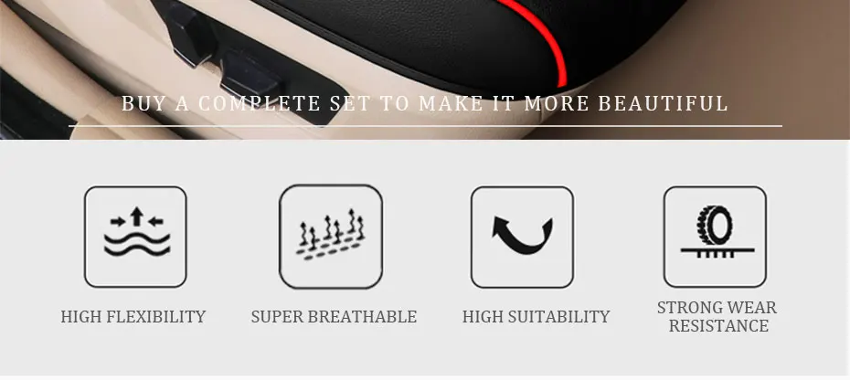 SEAMETAL Luxury Car Seat Cover PU Leather Seat Cushion Covers Universal Auto Interior Seats Protection Pad Mat Four Seasons - Image 14