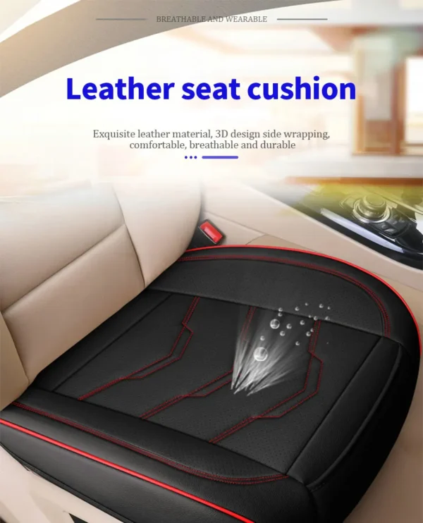 SEAMETAL Luxury Car Seat Cover PU Leather Seat Cushion Covers Universal Auto Interior Seats Protection Pad Mat Four Seasons - Image 13