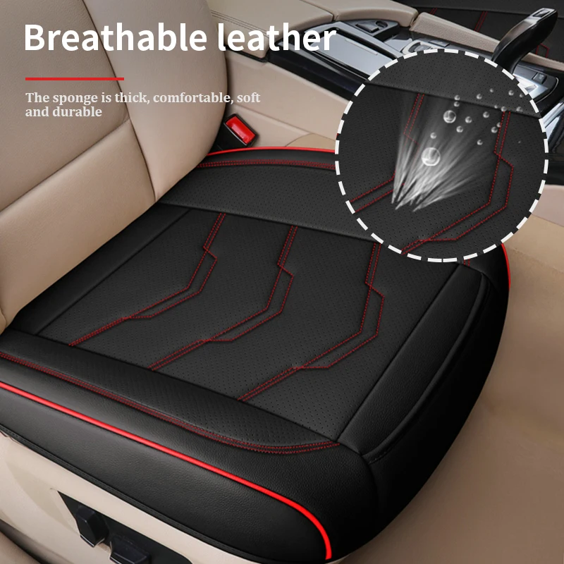 SEAMETAL Luxury Car Seat Cover PU Leather Seat Cushion Covers Universal Auto Interior Seats Protection Pad Mat Four Seasons - Image 4