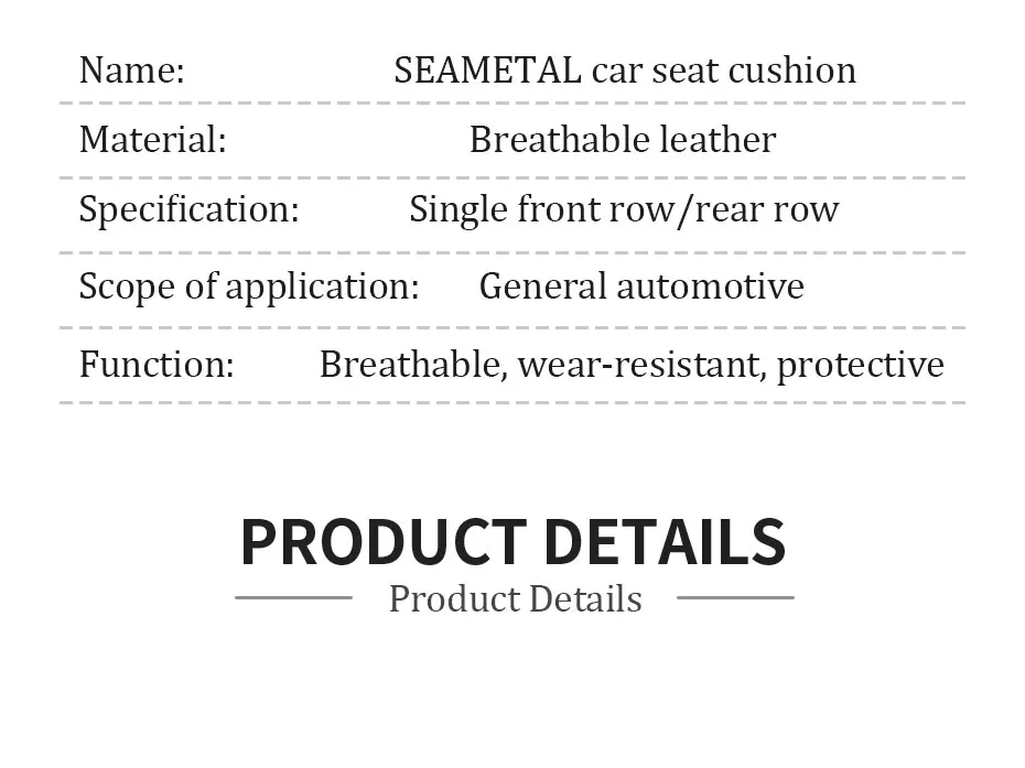 SEAMETAL Luxury Car Seat Cover PU Leather Seat Cushion Covers Universal Auto Interior Seats Protection Pad Mat Four Seasons - Image 17