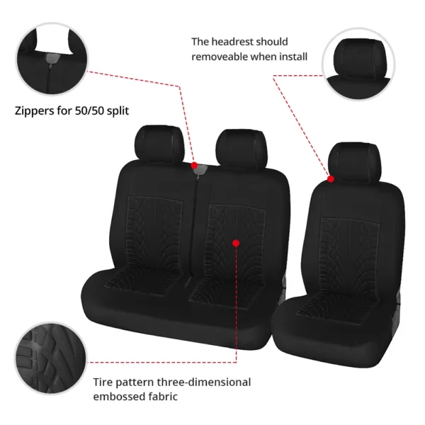 2+1Car Seat Covers Universal For Most Car Seat Protector Cover 1/2pcs Car seat covers  Auto Interior Accessories - Image 3