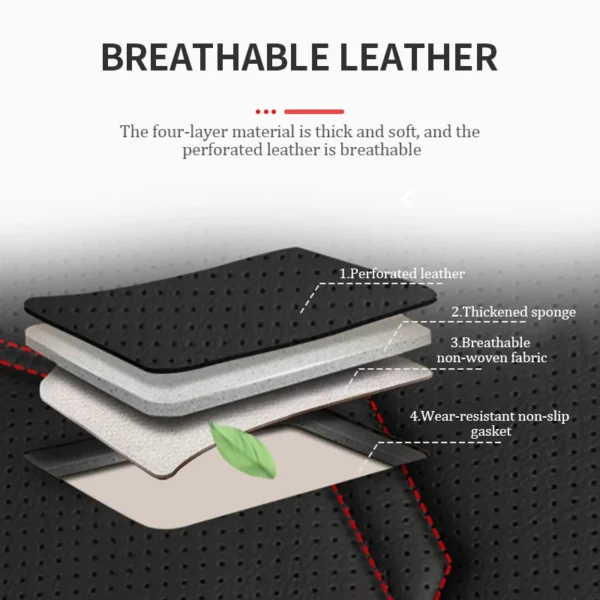SEAMETAL Luxury Car Seat Cover PU Leather Seat Cushion Covers Universal Auto Interior Seats Protection Pad Mat Four Seasons - Image 2