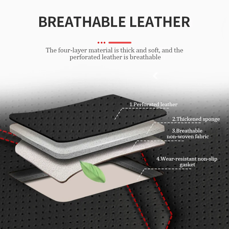 SEAMETAL Luxury Car Seat Cover PU Leather Seat Cushion Covers Universal Auto Interior Seats Protection Pad Mat Four Seasons - Image 2