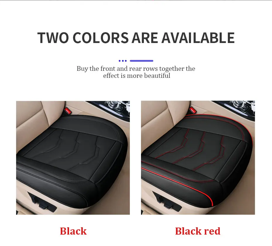 SEAMETAL Luxury Car Seat Cover PU Leather Seat Cushion Covers Universal Auto Interior Seats Protection Pad Mat Four Seasons - Image 16