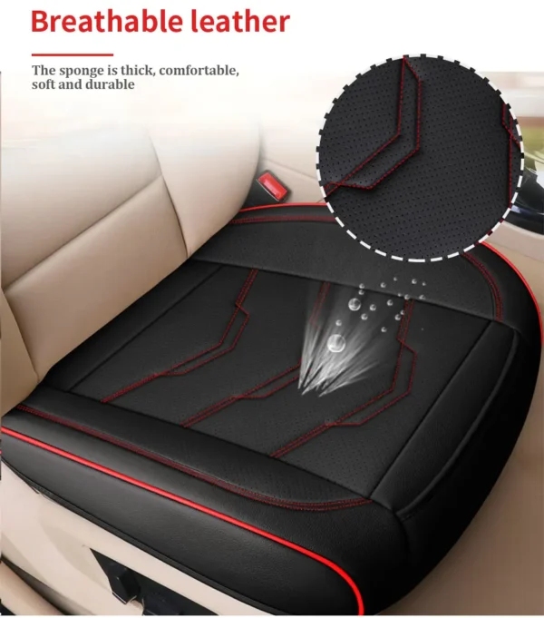 SEAMETAL Luxury Car Seat Cover PU Leather Seat Cushion Covers Universal Auto Interior Seats Protection Pad Mat Four Seasons - Image 18