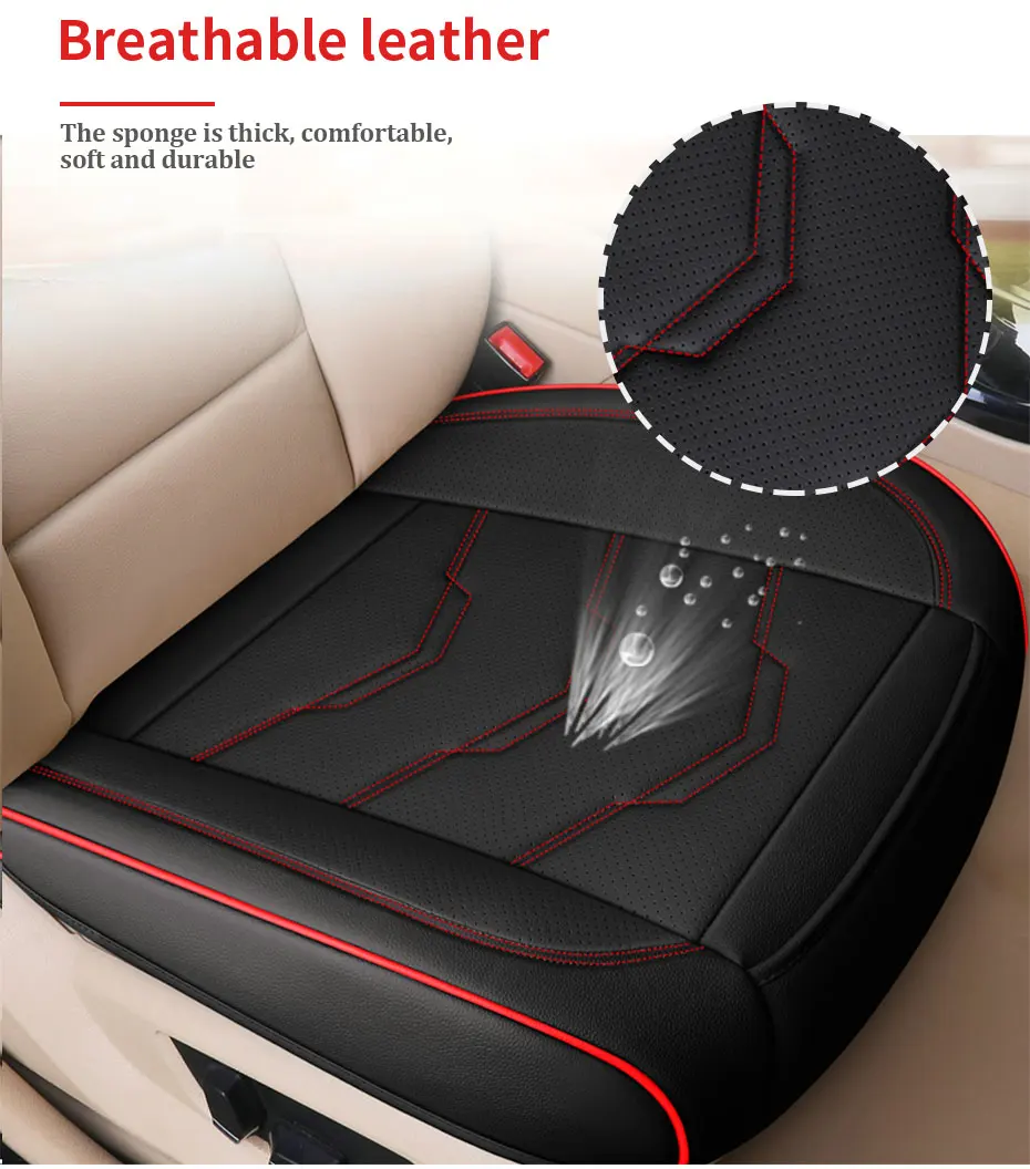 SEAMETAL Luxury Car Seat Cover PU Leather Seat Cushion Covers Universal Auto Interior Seats Protection Pad Mat Four Seasons - Image 18
