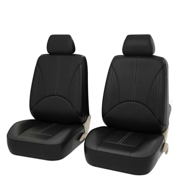 SEAMETAL Leatherette Car Seat Cover Set Breathable Auto Seat Cushion Universal Full-Wrapped Seat Cover Compatible with Airbag - Image 7