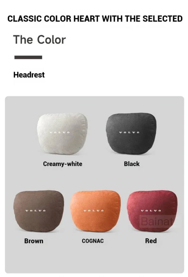 Headrest Waist Rest Auto Headrest Neck Support Seat Lumbar Cushion Soft Neck Pillow For Volvo V40 V60 V90 XC40 XC60 XC90 S60 S90 - Image 27
