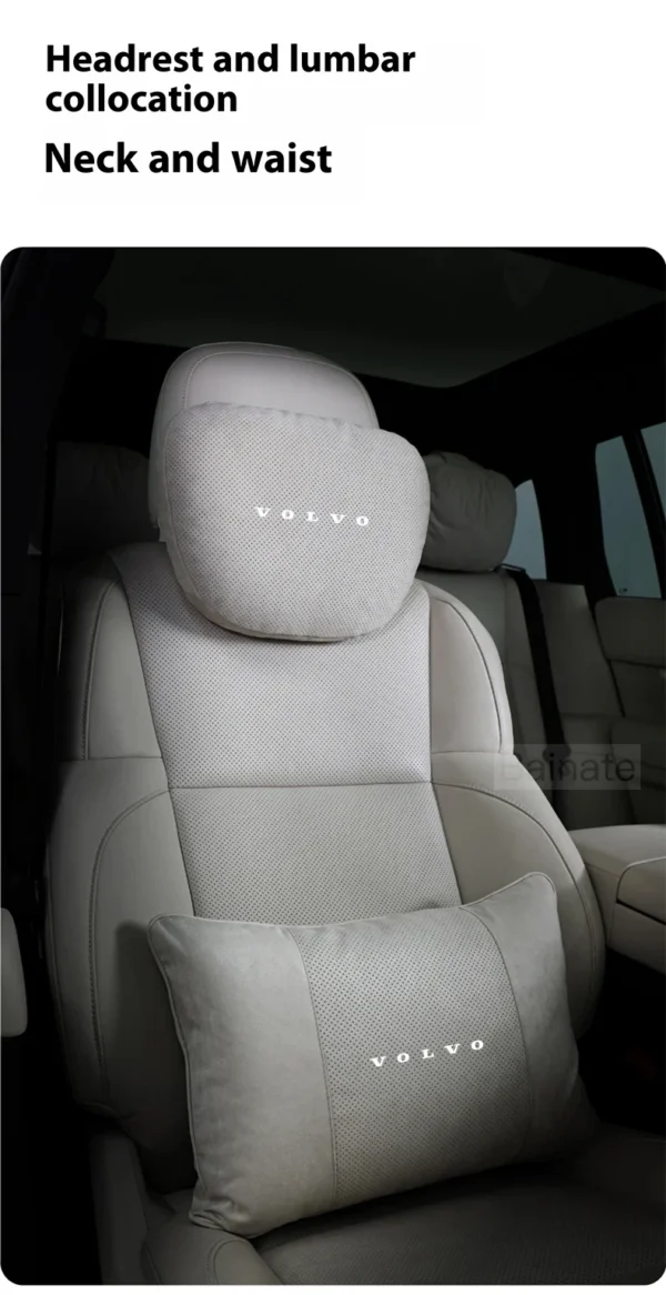Headrest Waist Rest Auto Headrest Neck Support Seat Lumbar Cushion Soft Neck Pillow For Volvo V40 V60 V90 XC40 XC60 XC90 S60 S90 - Image 21
