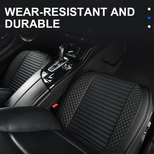 SEAMETAL Full-Wrapped Car Seat Cover Breathable Hole PU Car Front Seat Cushion Universal Anti Slip Auto Chair Protector Cover - Image 4
