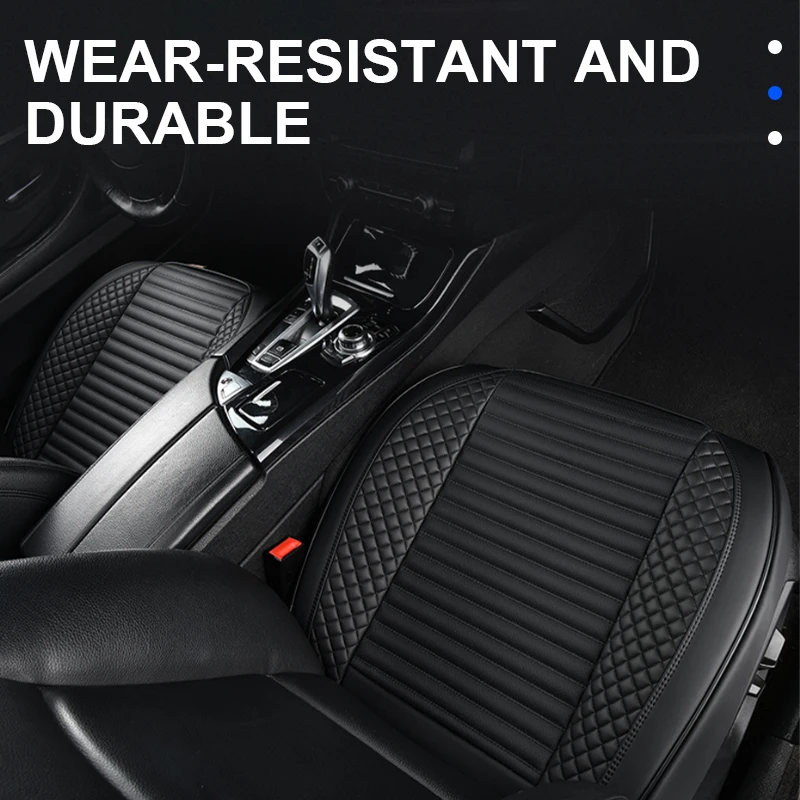 SEAMETAL Full-Wrapped Car Seat Cover Breathable Hole PU Car Front Seat Cushion Universal Anti Slip Auto Chair Protector Cover - Image 4