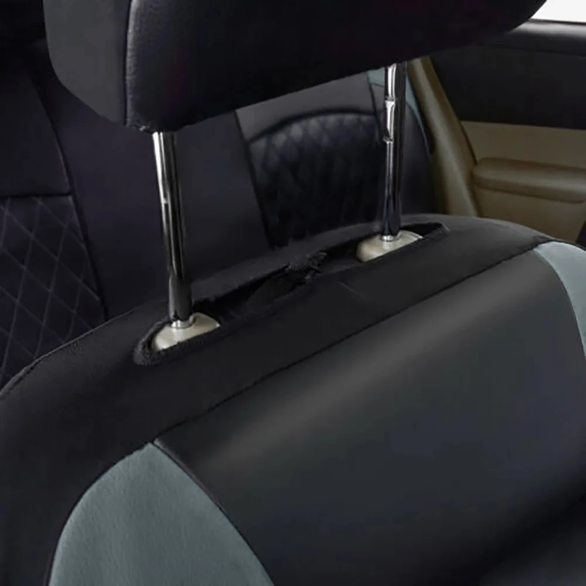 All-Season Quilted PU Leather Car Seat Covers – Full Surround Waterproof Universal Fit for Sedan, SUV & Pickup Trucks - Image 15