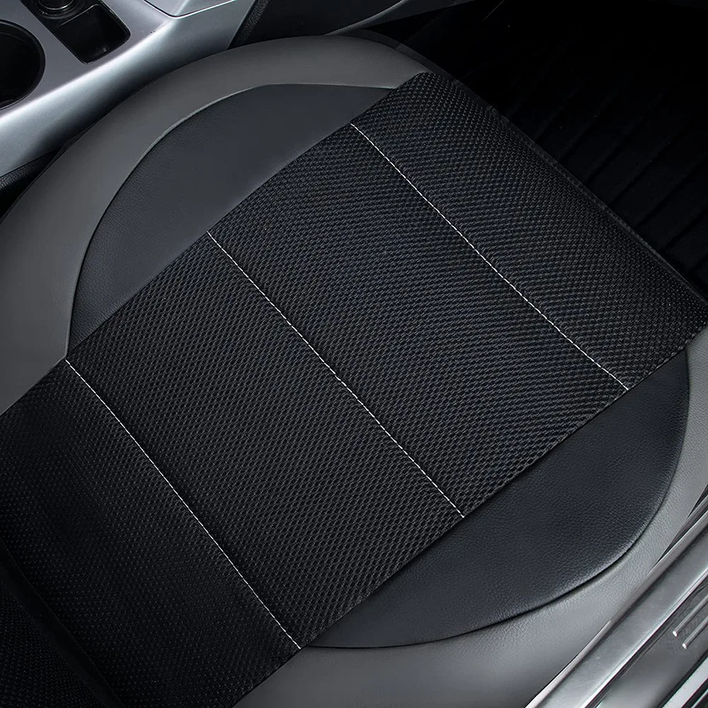 9 Pieces/set Car Seat Cover Car Leather Breathable Fabric Universal Pu Leather Car Seat Cushion Front And Rear Seat Full Protect - Image 4