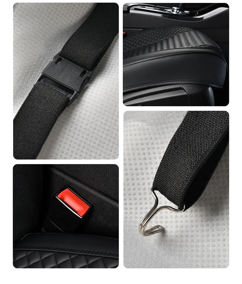 SEAMETAL Full-Wrapped Car Seat Cover Breathable Hole PU Car Front Seat Cushion Universal Anti Slip Auto Chair Protector Cover - Image 20