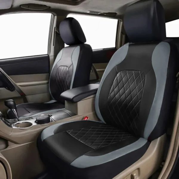 All-Season Quilted PU Leather Car Seat Covers – Full Surround Waterproof Universal Fit for Sedan, SUV & Pickup Trucks - Image 13