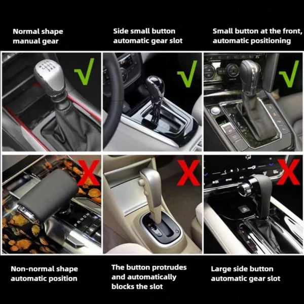 High Quality Car Gear Shift Handle Cover PU Leather Non-slip Wear-resistant Universal Car Automatic Gear Sheath Car Decoration - Image 18