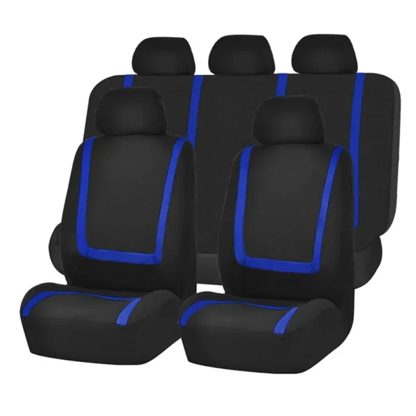 Universal Stripe Style Polyester Fabric Car Seat Covers car Leather Seat Covers - Image 4