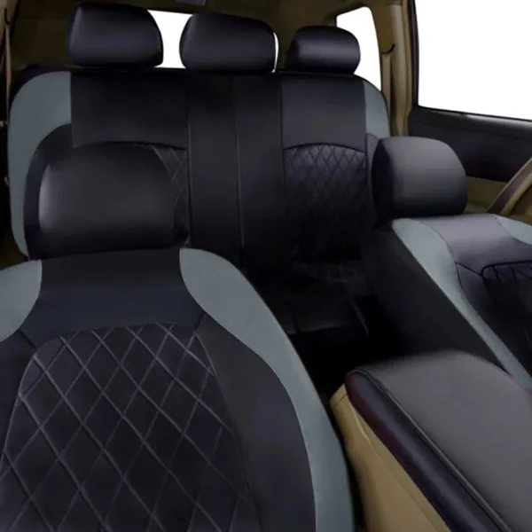 All-Season Quilted PU Leather Car Seat Covers – Full Surround Waterproof Universal Fit for Sedan, SUV & Pickup Trucks - Image 14