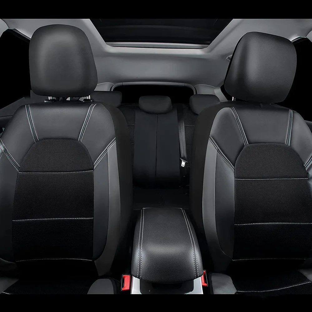 9 Pieces/set Car Seat Cover Car Leather Breathable Fabric Universal Pu Leather Car Seat Cushion Front And Rear Seat Full Protect - Image 18