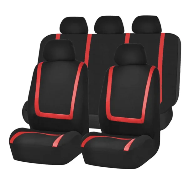 Universal Stripe Style Polyester Fabric Car Seat Covers car Leather Seat Covers - Image 2