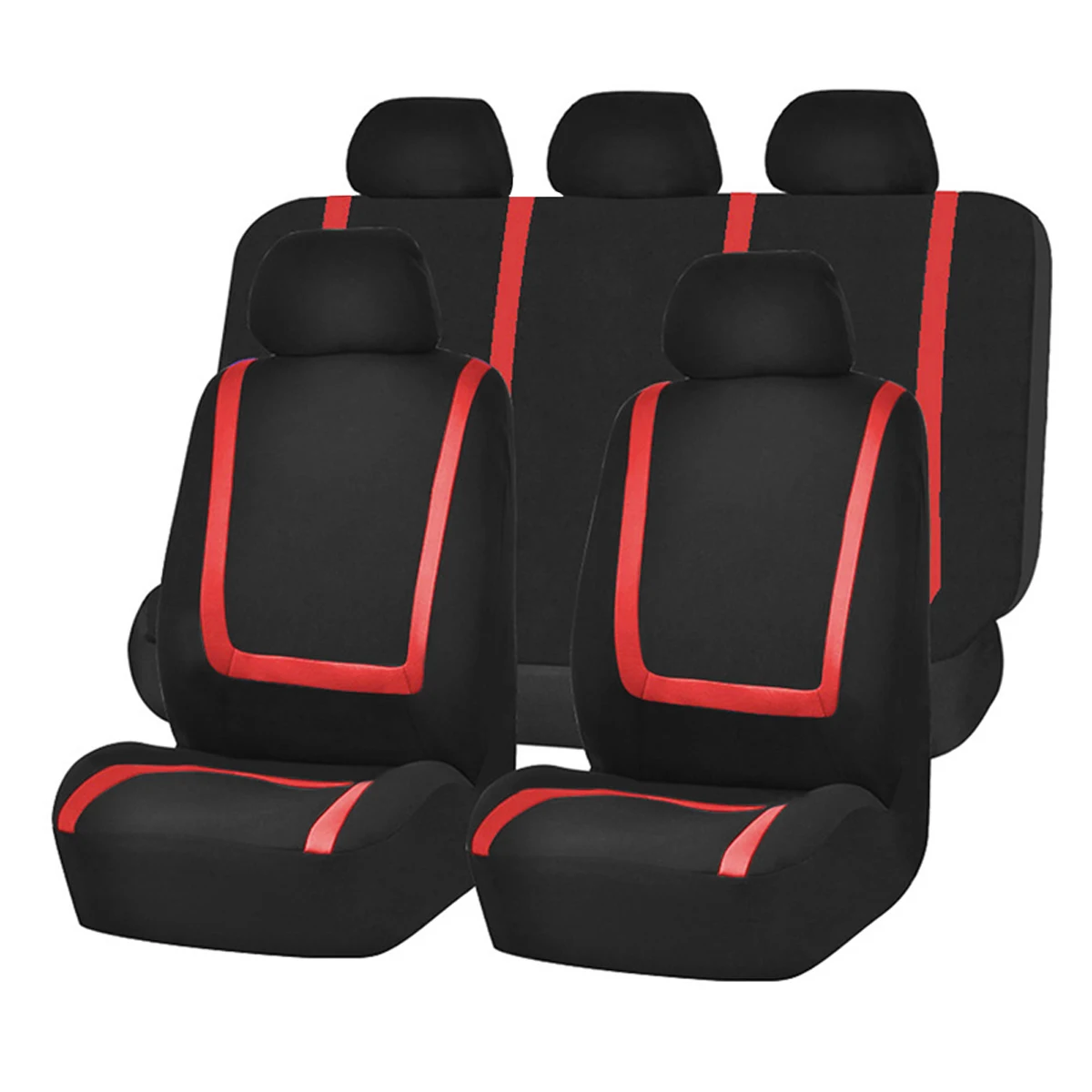 Universal Stripe Style Polyester Fabric Car Seat Covers car Leather Seat Covers - Image 2