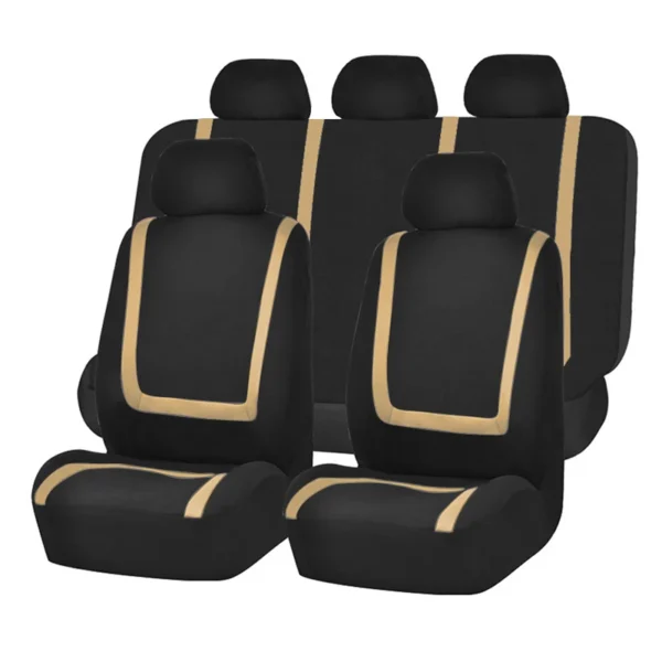 Universal Stripe Style Polyester Fabric Car Seat Covers car Leather Seat Covers - Image 3