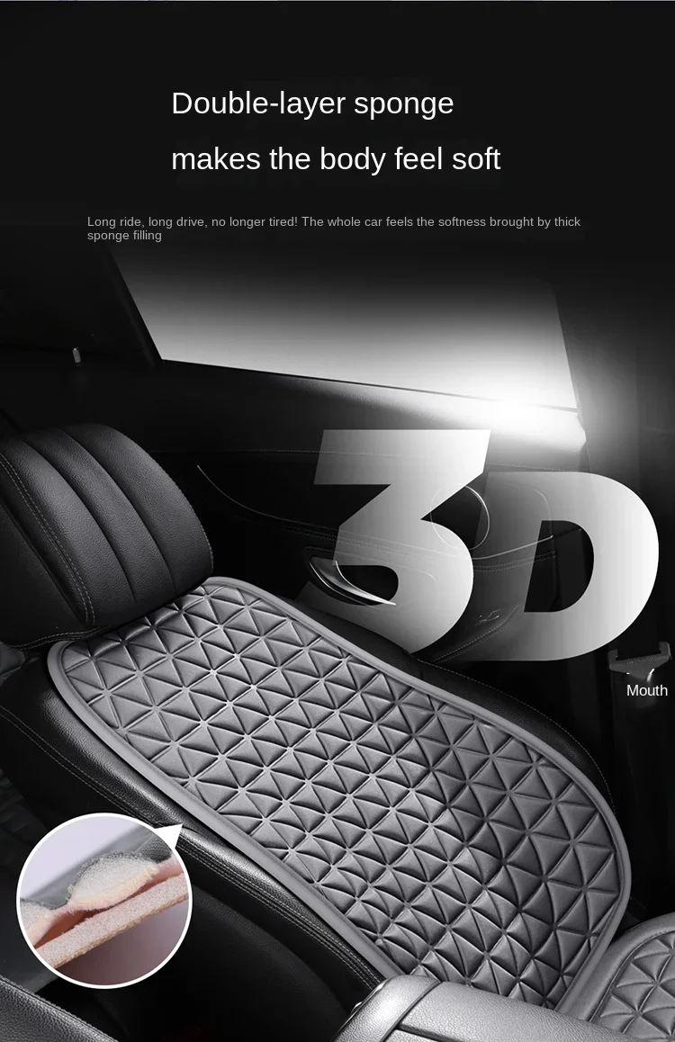 3D Triangle Massage Car Seat Cover Reduce hip and back pain Breathable fabric Suitable for most car models Car/Home/Office - Image 19