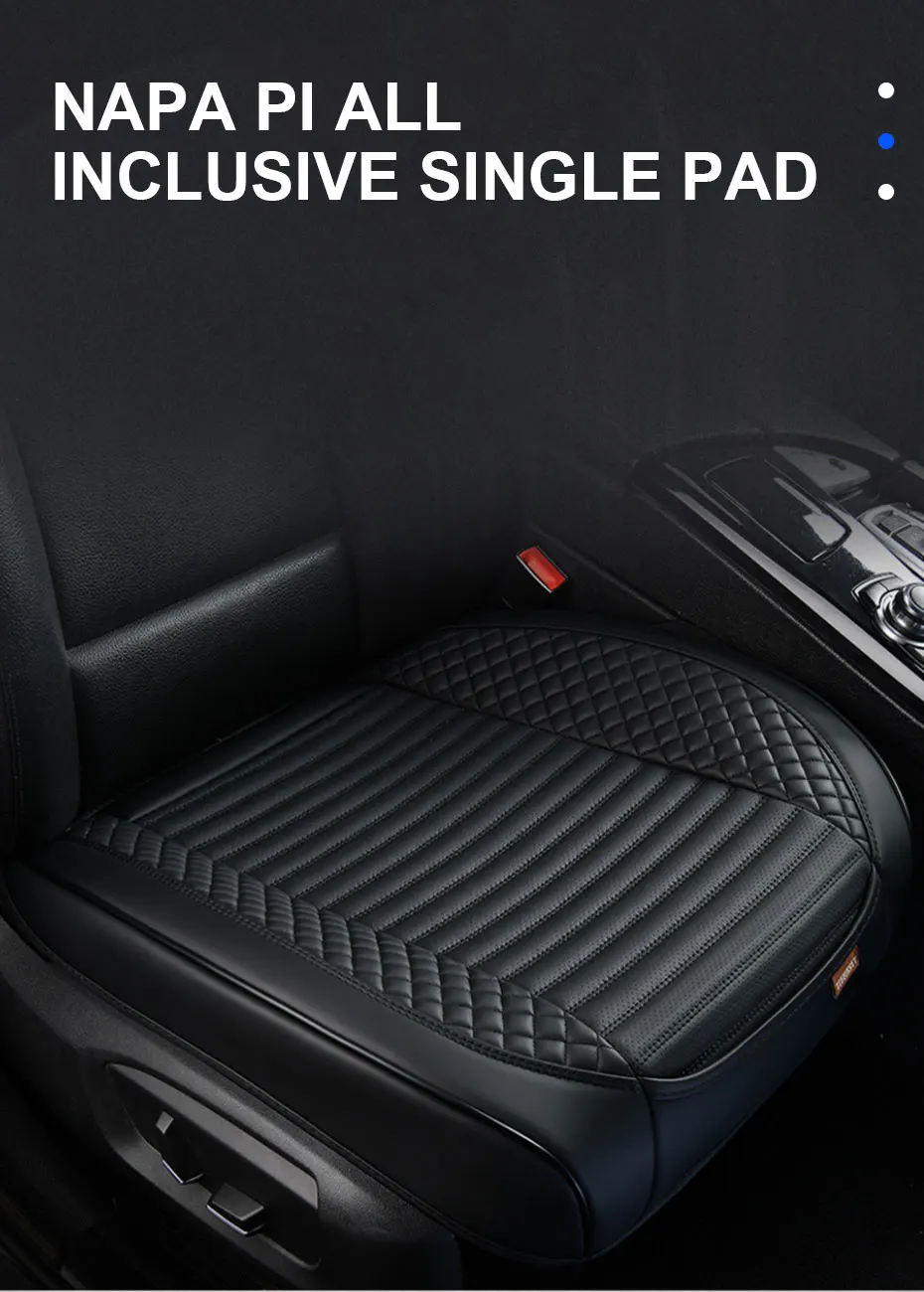 SEAMETAL Full-Wrapped Car Seat Cover Breathable Hole PU Car Front Seat Cushion Universal Anti Slip Auto Chair Protector Cover - Image 13