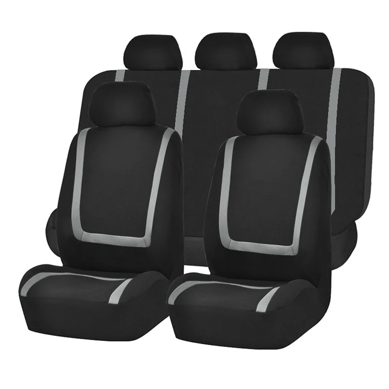 Universal Stripe Style Polyester Fabric Car Seat Covers car Leather Seat Covers