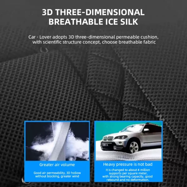 Universal Car Summer Cool Air Seat Cushion 12V/24V USB Charging Breathable Car Seat Cover With Fan Multi-color 3-SpeedAdjustment - Image 4