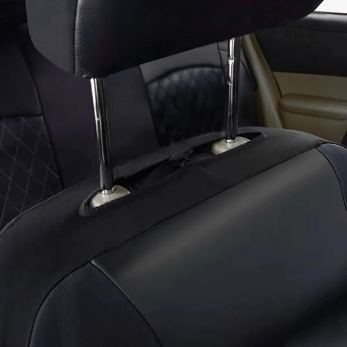 All-Season Quilted PU Leather Car Seat Covers – Full Surround Waterproof Universal Fit for Sedan, SUV & Pickup Trucks - Image 5