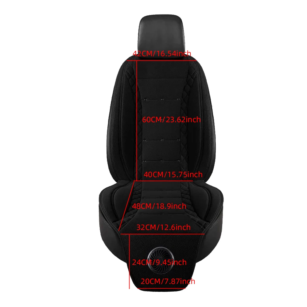 Universal Car Summer Cool Air Seat Cushion 12V/24V USB Charging Breathable Car Seat Cover With Fan Multi-color 3-SpeedAdjustment - Image 6