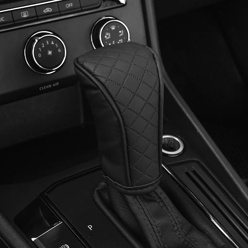 High Quality Car Gear Shift Handle Cover PU Leather Non-slip Wear-resistant Universal Car Automatic Gear Sheath Car Decoration - Image 7