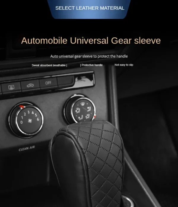 High Quality Car Gear Shift Handle Cover PU Leather Non-slip Wear-resistant Universal Car Automatic Gear Sheath Car Decoration - Image 8