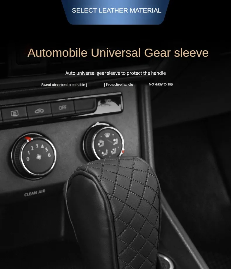 High Quality Car Gear Shift Handle Cover PU Leather Non-slip Wear-resistant Universal Car Automatic Gear Sheath Car Decoration - Image 8