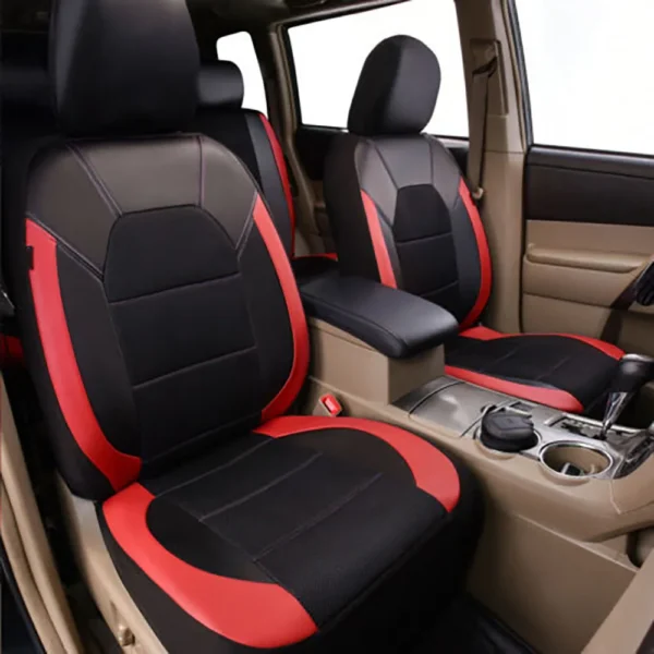 9 Pieces/set Car Seat Cover Car Leather Breathable Fabric Universal Pu Leather Car Seat Cushion Front And Rear Seat Full Protect - Image 17