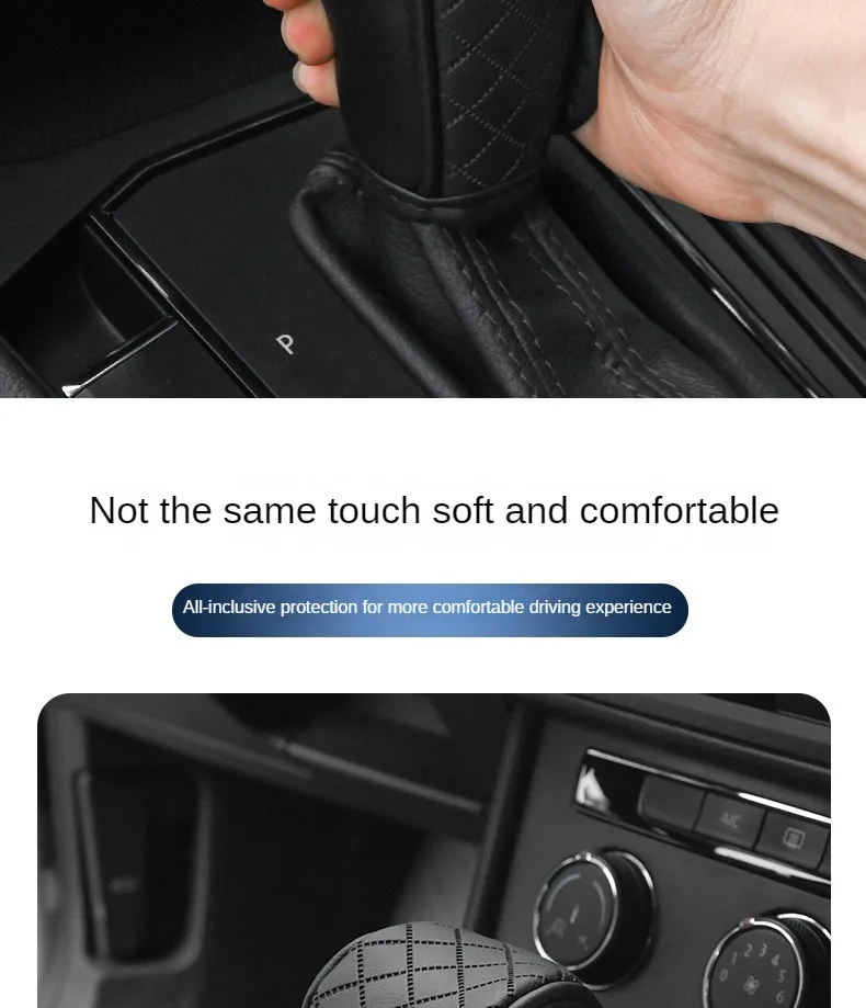 High Quality Car Gear Shift Handle Cover PU Leather Non-slip Wear-resistant Universal Car Automatic Gear Sheath Car Decoration - Image 15