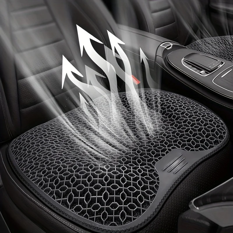 1pc Gel Seat Cushion - Honeycomb Design for Car/Office | Breathable & Machine Washable Pad, Ergonomic Support & Lightweight - Image 6