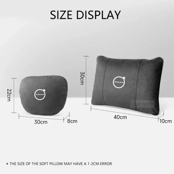 Headrest Waist Rest Auto Headrest Neck Support Seat Lumbar Cushion Soft Neck Pillow For Volvo V40 V60 V90 XC40 XC60 XC90 S60 S90 - Image 4