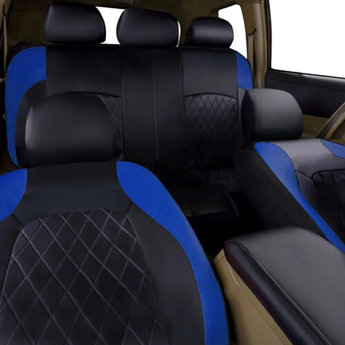 All-Season Quilted PU Leather Car Seat Covers – Full Surround Waterproof Universal Fit for Sedan, SUV & Pickup Trucks - Image 23