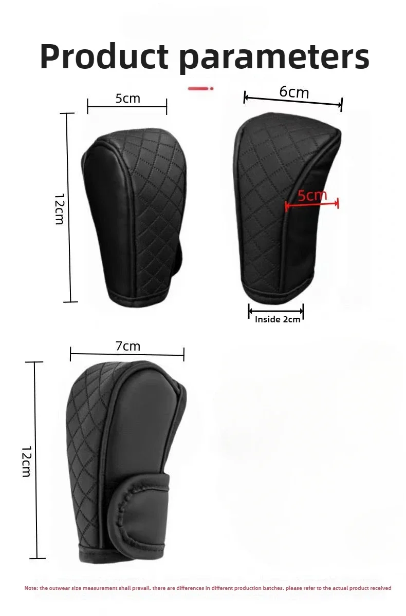 High Quality Car Gear Shift Handle Cover PU Leather Non-slip Wear-resistant Universal Car Automatic Gear Sheath Car Decoration - Image 19