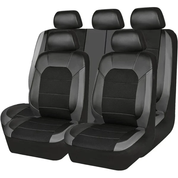 9 Pieces/set Car Seat Cover Car Leather Breathable Fabric Universal Pu Leather Car Seat Cushion Front And Rear Seat Full Protect - Image 7