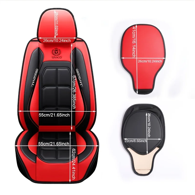 All inclusive seat cover, full leather car seat cushion, Driver's seat cover or passenger seat cover, all season universal pad - Image 2