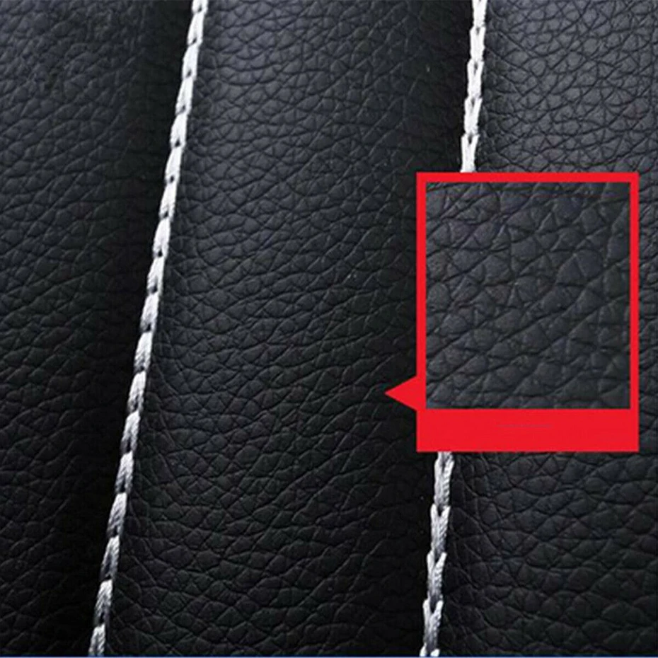 SEAMETAL Leatherette Car Seat Cover Set Breathable Auto Seat Cushion Universal Full-Wrapped Seat Cover Compatible with Airbag - Image 10