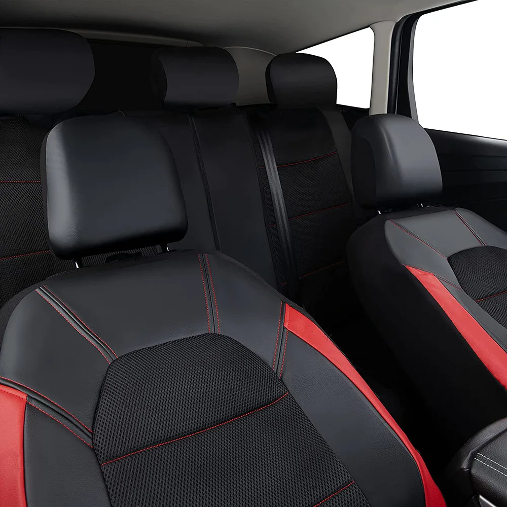 9 Pieces/set Car Seat Cover Car Leather Breathable Fabric Universal Pu Leather Car Seat Cushion Front And Rear Seat Full Protect - Image 16