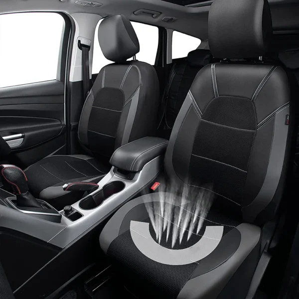 9 Pieces/set Car Seat Cover Car Leather Breathable Fabric Universal Pu Leather Car Seat Cushion Front And Rear Seat Full Protect - Image 6