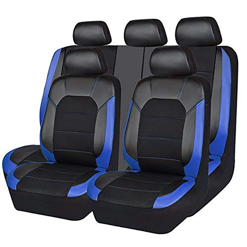 9 Pieces/set Car Seat Cover Car Leather Breathable Fabric Universal Pu Leather Car Seat Cushion Front And Rear Seat Full Protect - Image 8